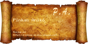 Pinkas Anikó névjegykártya